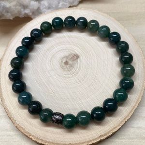 Moss Agate Genstone Bracelet
